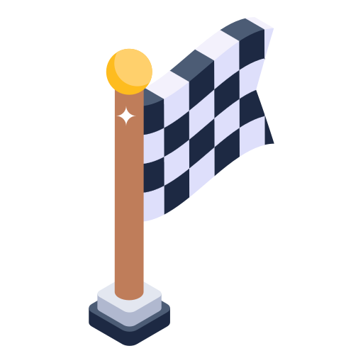 bandera de carreras Generic Isometric icono