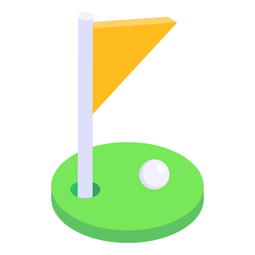 bandera de golf Generic Isometric icono