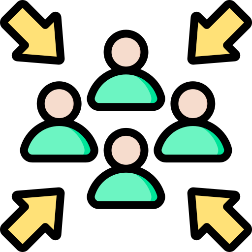 punto de reunión Generic Outline Color icono
