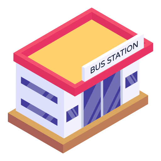 station de bus Generic Isometric Icône