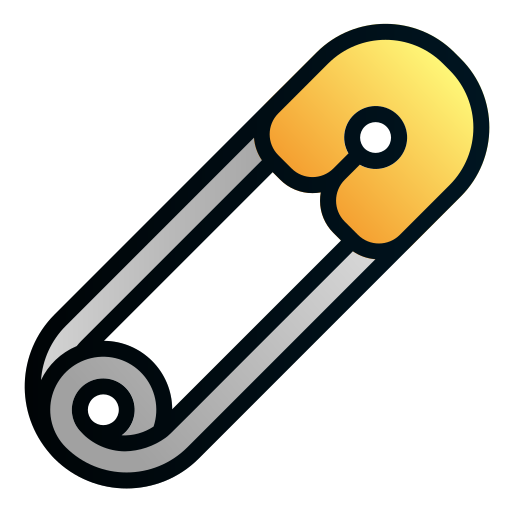 Safety pin Generic Outline Gradient icon