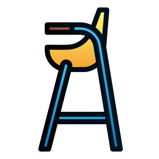 silla alta Generic Outline Gradient icono