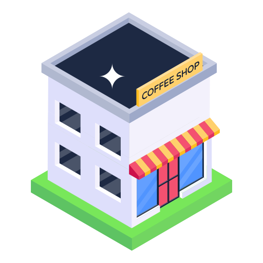 coffeeshop Generic Isometric icoon