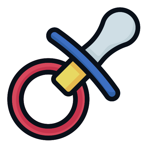 Pacifier Generic Outline Color icon