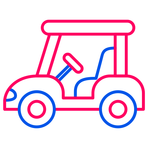 carro de golf Generic Outline Color icono