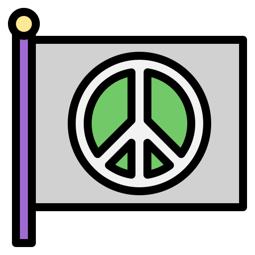 vredesvlag Generic Outline Color icoon