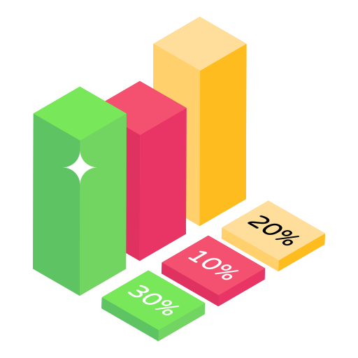 gráfico de barras Generic Isometric Ícone