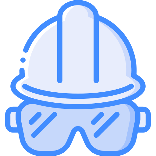 Hat and glasses Basic Miscellany Blue icon