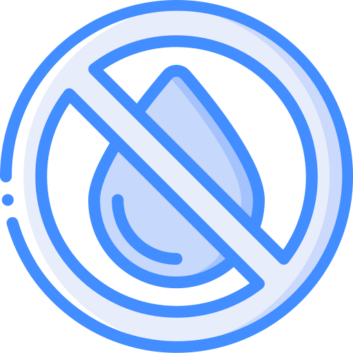 No water Basic Miscellany Blue icon