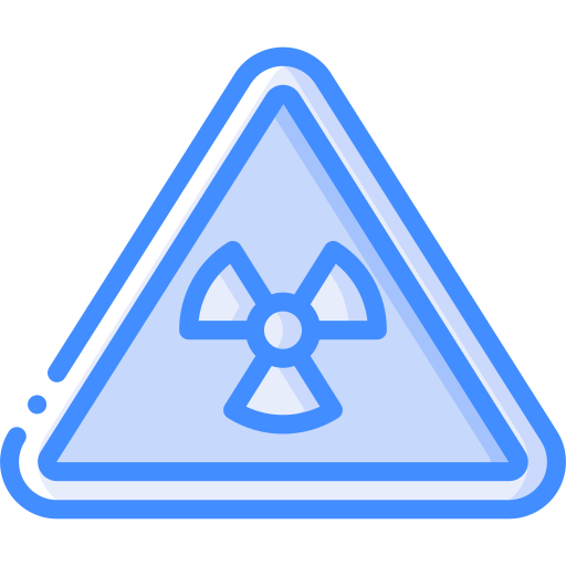 Hazard sign Basic Miscellany Blue icon