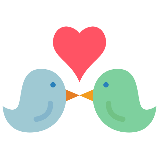 pájaros del amor Basic Miscellany Flat icono