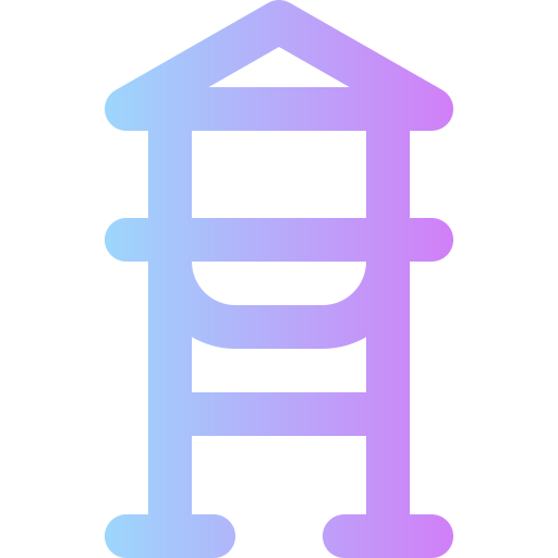 Water tower Super Basic Rounded Gradient icon