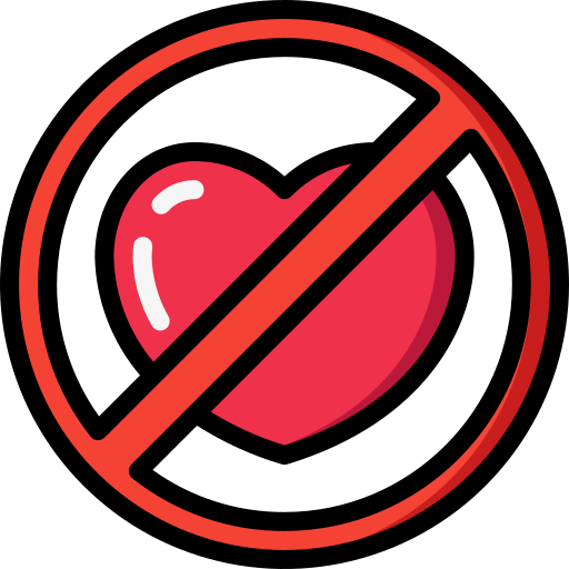 No love Basic Miscellany Lineal Color icon