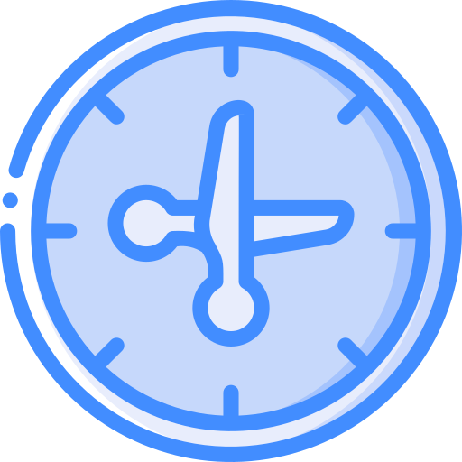 Working hours Basic Miscellany Blue icon