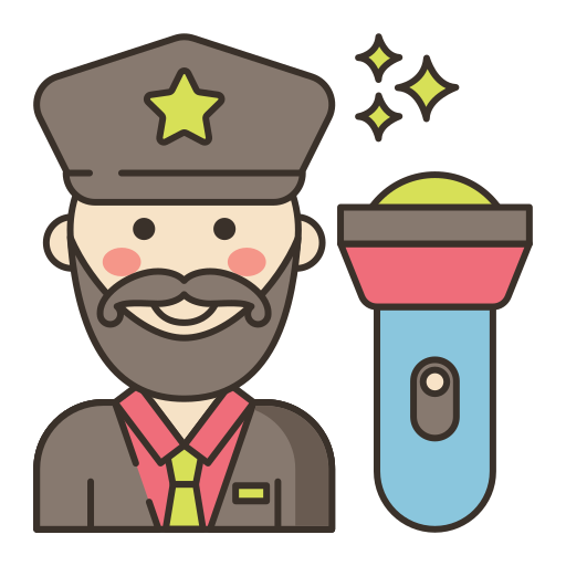 Security guard Flaticons Lineal Color icon
