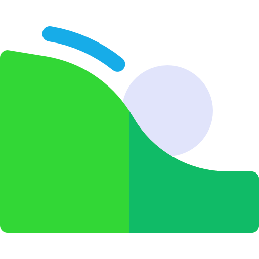 pelota de golf Basic Rounded Flat icono