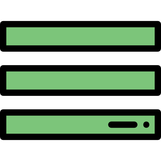 메뉴 Detailed Rounded Lineal color icon