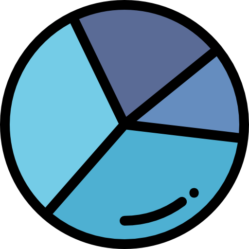 Chart Detailed Rounded Lineal color icon