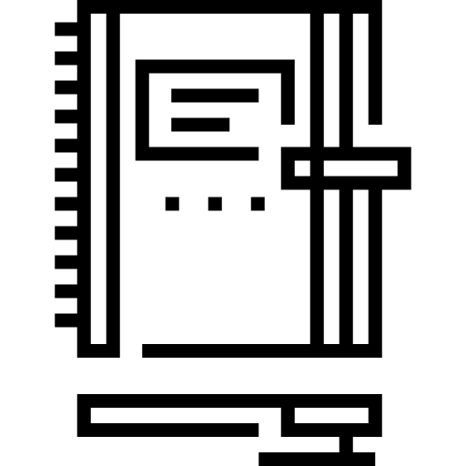 carnet Detailed Straight Lineal Icône