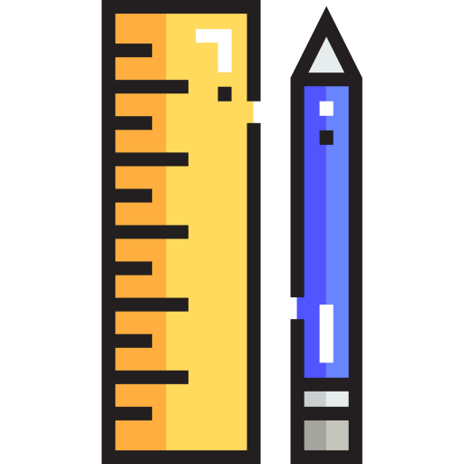 materiał szkolny Detailed Straight Lineal color ikona