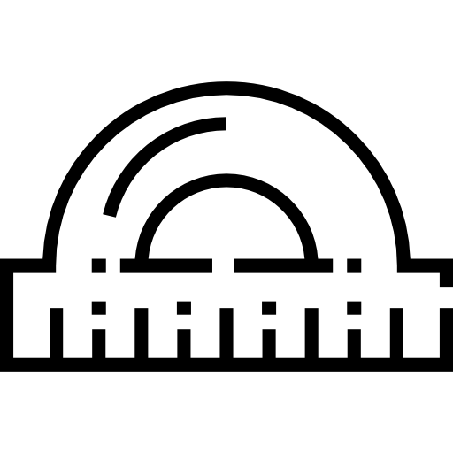 goniometro Detailed Straight Lineal icona