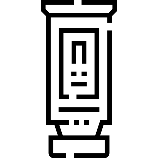 tubo di vernice Detailed Straight Lineal icona