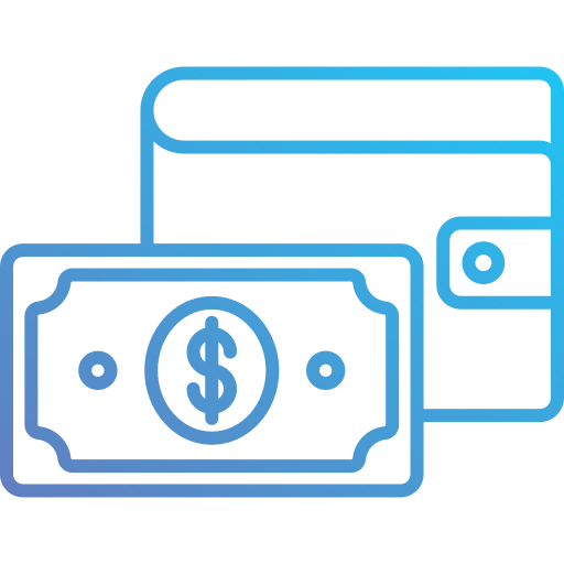 portemonnee Generic Gradient icoon