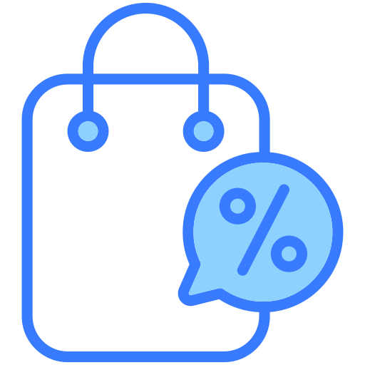 Discount bag Generic Blue icon