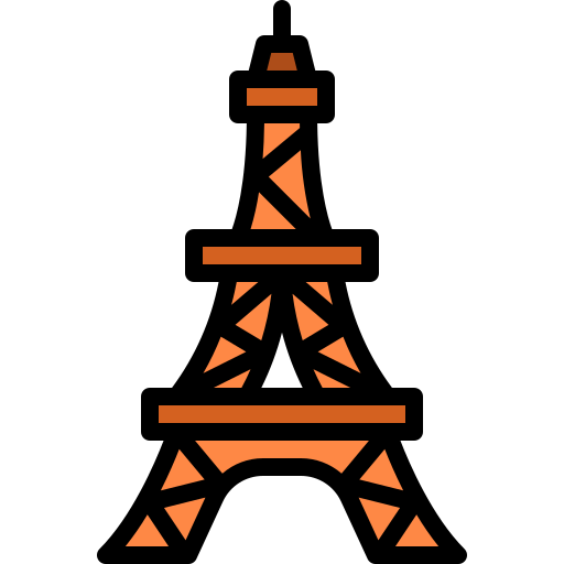 wieża eiffla Generic Outline Color ikona