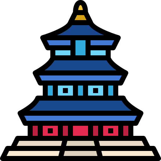 tempel des himmels Generic Outline Color icon