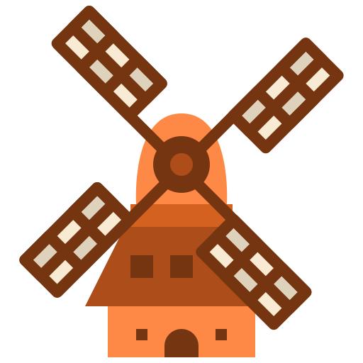 windmühlen von kinderdijk Generic Flat icon