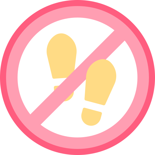 No shoes Detailed color Lineal color icon