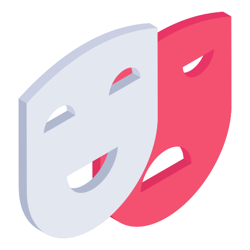 theater maskers Generic Isometric icoon