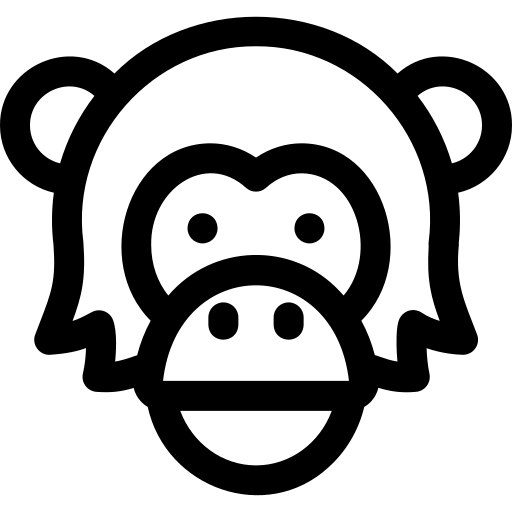 scimpanzé Basic Rounded Lineal icona