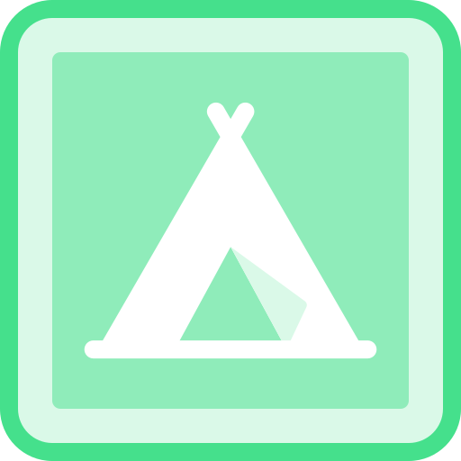 キャンプ Detailed color Lineal color icon