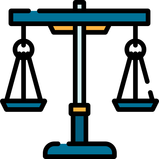 escala de justicia Special Lineal color icono