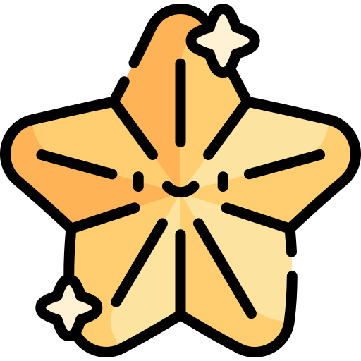 estrela de ouro Kawaii Lineal color Ícone