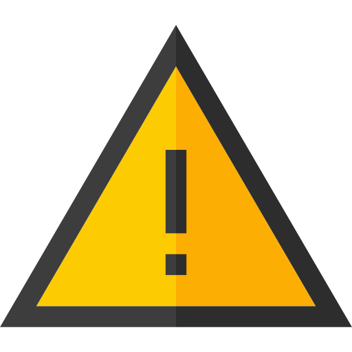 Caution Basic Straight Flat icon
