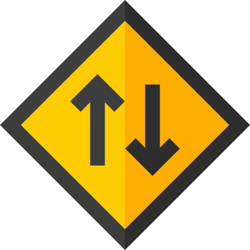 双方向 Basic Straight Flat icon