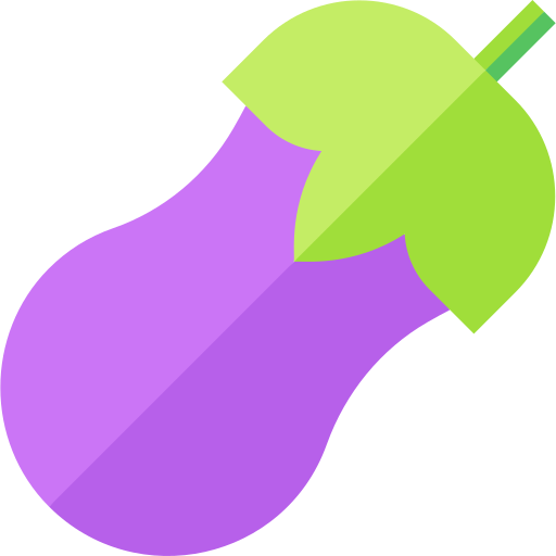 aubergine Basic Straight Flat icoon