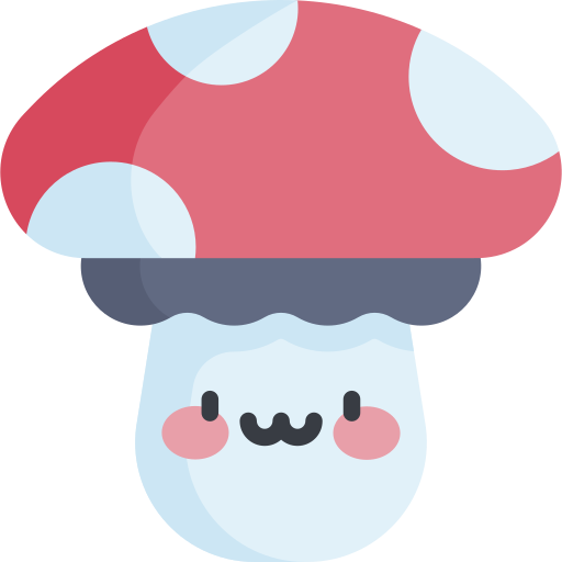 Mushrooms Kawaii Flat icon