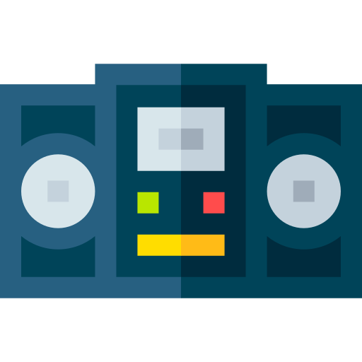 Music system Basic Straight Flat icon