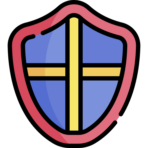 Shield Kawaii Lineal color icon