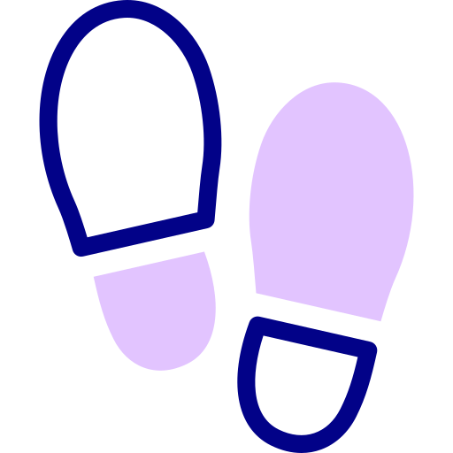 Footprints Detailed Mixed Lineal color icon