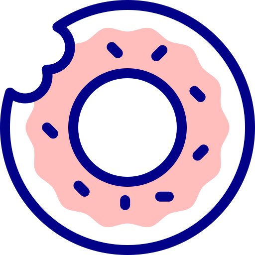 donut Detailed Mixed Lineal color icoon