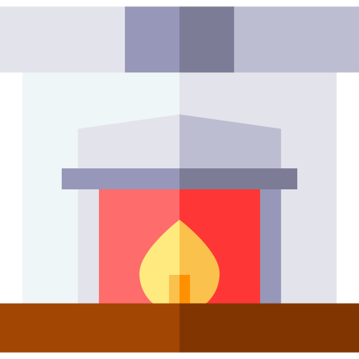 cheminée Basic Straight Flat Icône