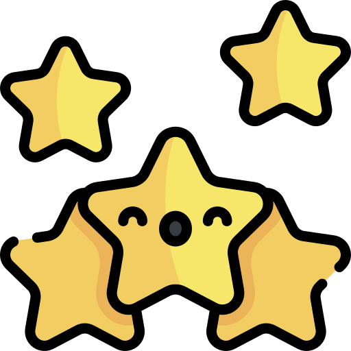 stelle Kawaii Lineal color icona