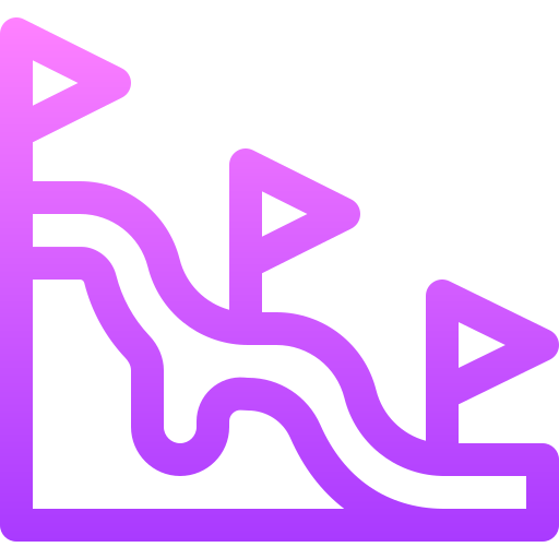slalom Basic Gradient Lineal color icono