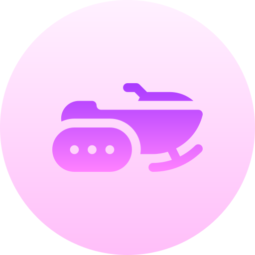 Snowmobile Basic Gradient Circular icon