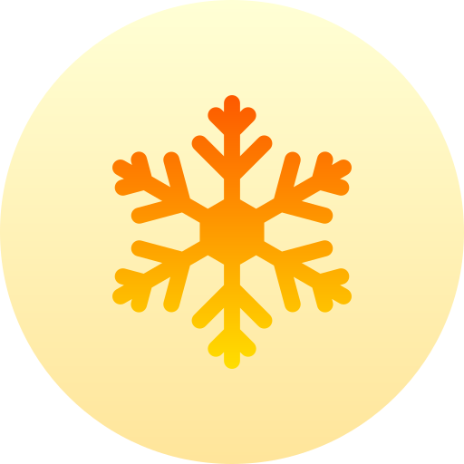 copo de nieve Basic Gradient Circular icono